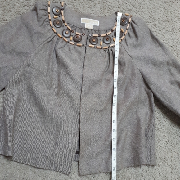 Women Michael kors brown crop jacket/coat size M NWOT. - Picture 2 of 8